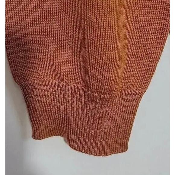 Joseph Abboud XL extra fine wool rust sweater - Picture 3 of 5